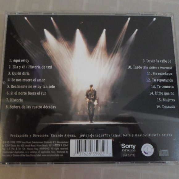 Ricardo Arjona CD – Vivo - Picture 4 of 4